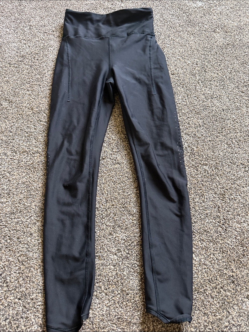 Athleta Black women’s High-Waist Active Leggings with Side Stud Detail